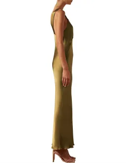Shona Joy Giorgia Plunged Midi Dress in Olive Oil Size 10 for rent on The Volte - image 9