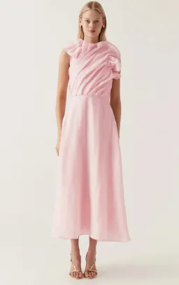 Aje Genesis Midi Dress in Pink Size 6 for rent on The Volte - image 1