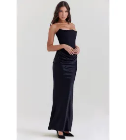  House of CB Persephone Strapless Corset Maxi Dress in Black Size Large / AU Size 12 for rent on The Volte - image 2