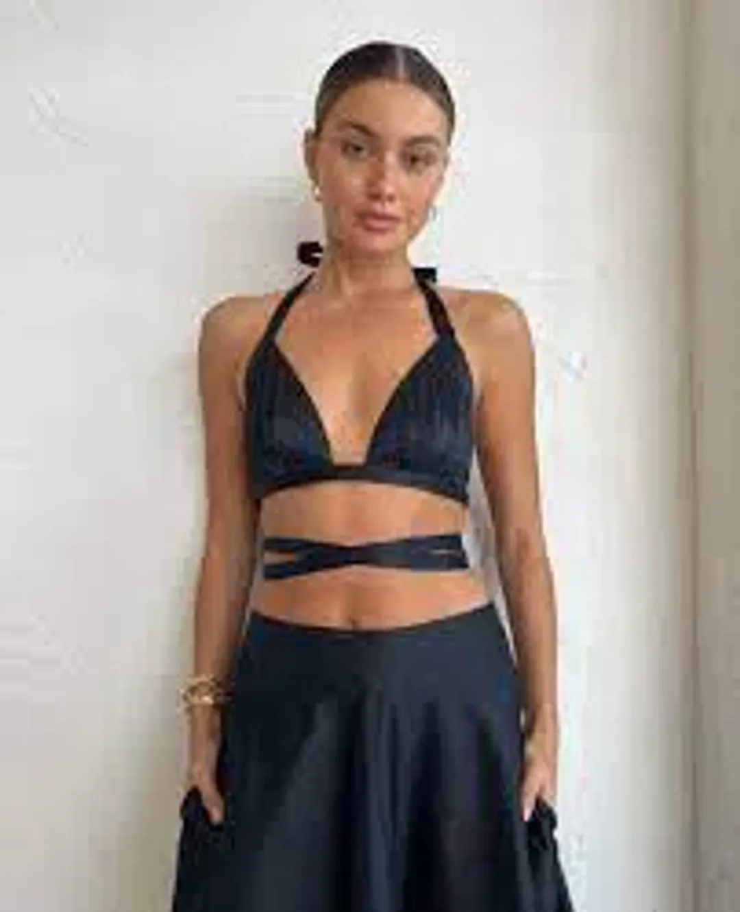 Manning Cartell 2-piece Set Into The Dark Black Bralette & Skirt Size AU 10 for rent on The Volte - main image