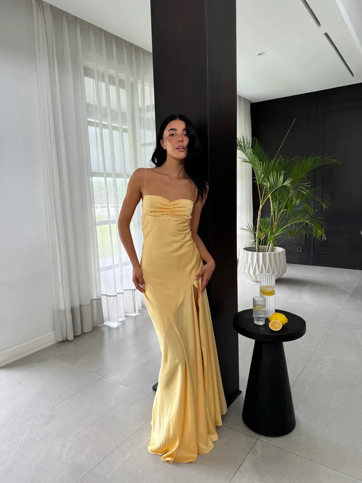 HNTR The Label Gaia Gown Gold Sun Size AU 6 for rent on The Volte - main image