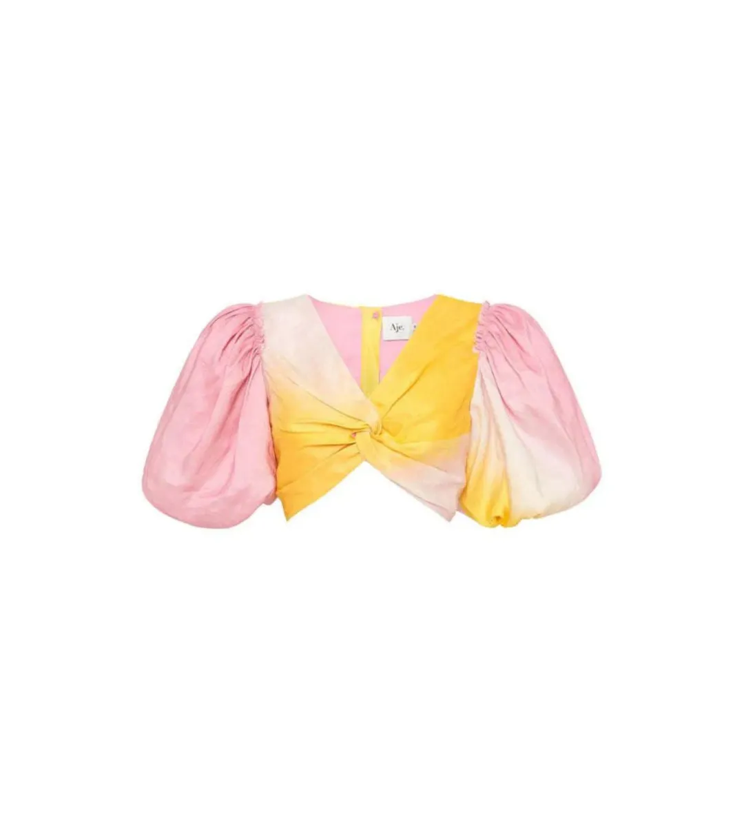 Aje Cloud Burst Puff Sleeve Cropped Top & Midi Skirt AU 8 for rent on The Volte - main image