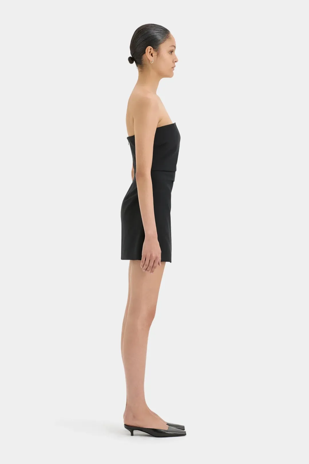 Sir The Label Leonardo Pleated Mini Black Dress Size 12 for rent on The Volte - main image