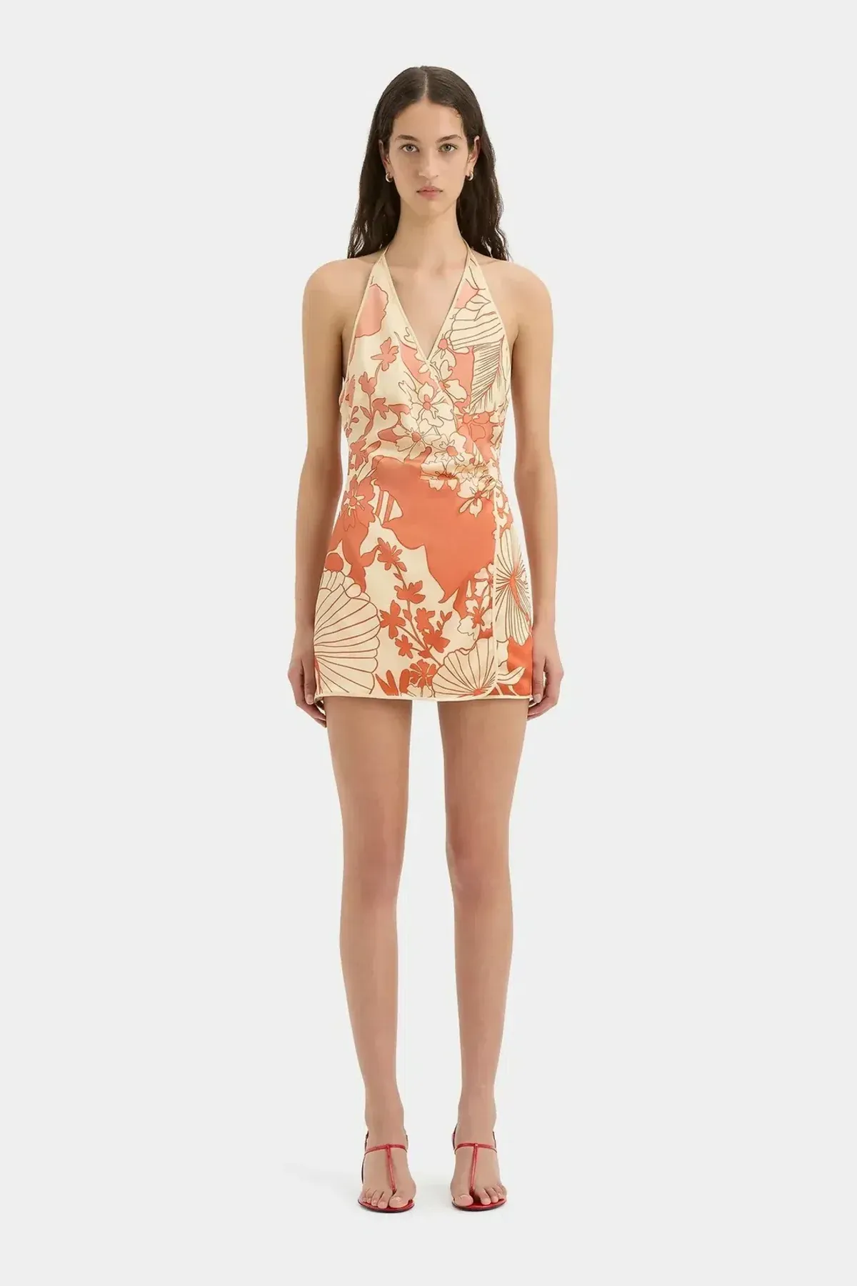  SIR THE LABEL Como Twist Mini Dress in Paradiso Print Size 4 for rent on The Volte - main image