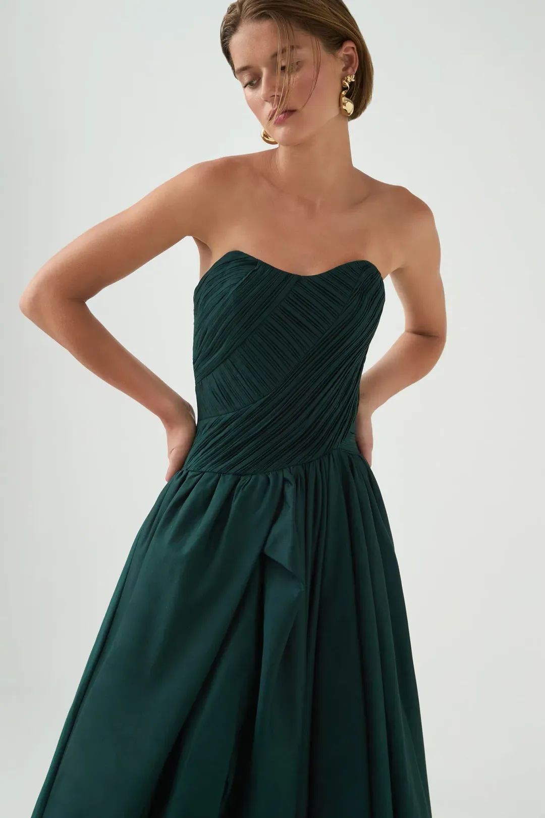 Aje Spatial Maxi Dress in Bonsai Green Size 12 for rent on The Volte - main image