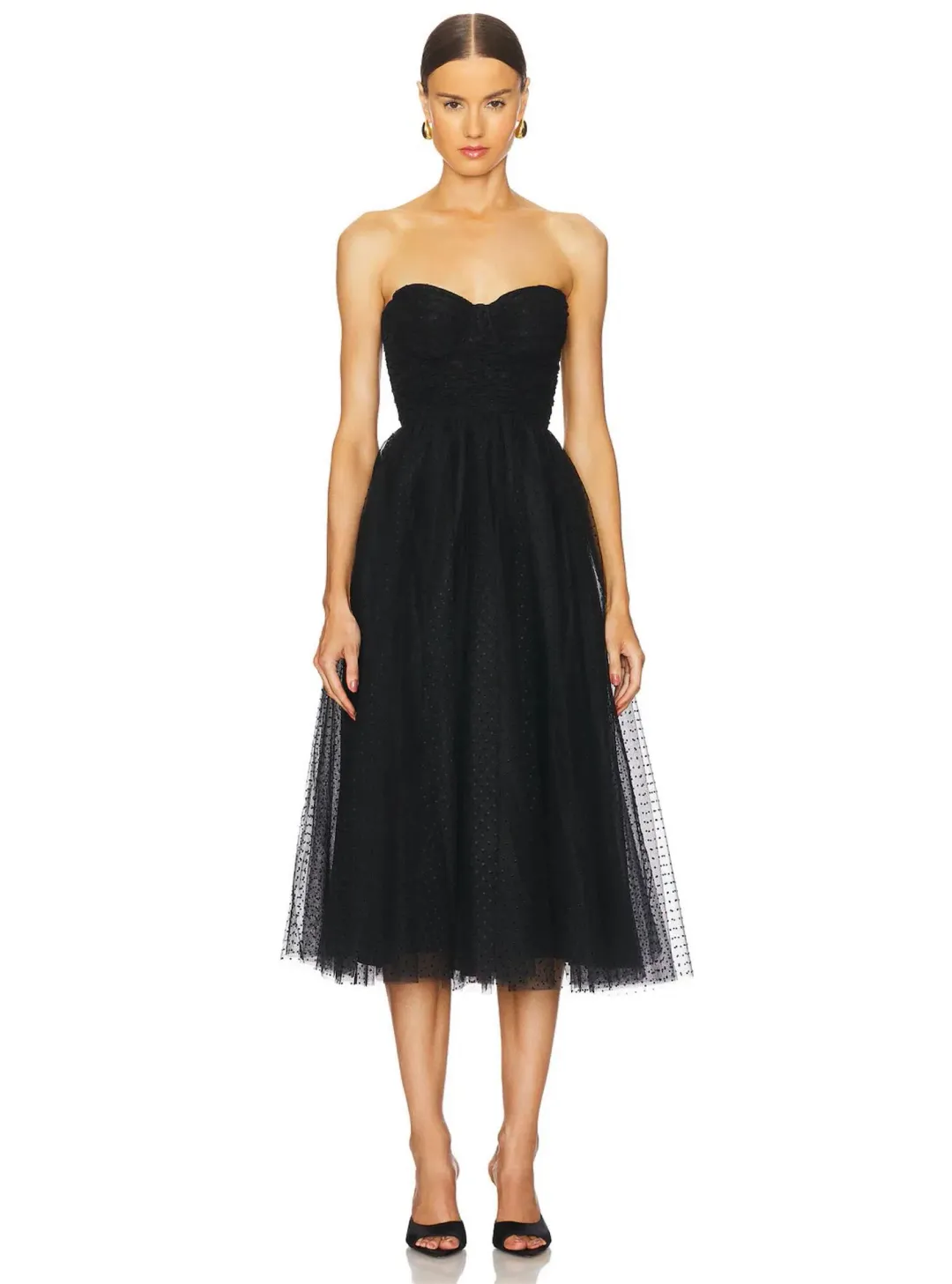Zimmermann Tulle Midi Dress Black Size 0P / Size AU 6 for rent on The Volte - main image