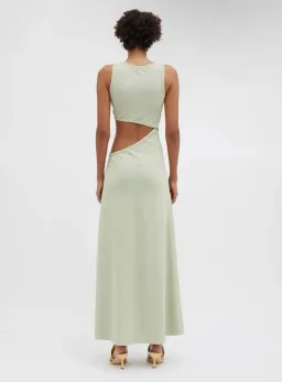 Christopher Esber Stone Cavern Tank Maxi Dress in Pistachio Size 10 for rent on The Volte - image 3