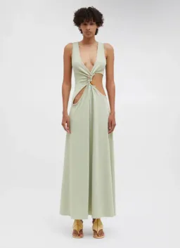 Christopher Esber Stone Cavern Tank Maxi Dress in Pistachio Size 10 for rent on The Volte - image 1