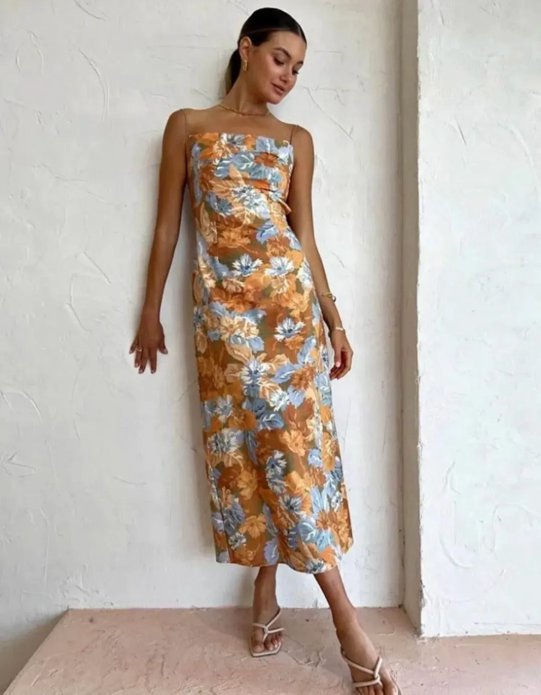 TOJHA Poppy Dress Midi Floral Size AU 14 for rent on The Volte - main image