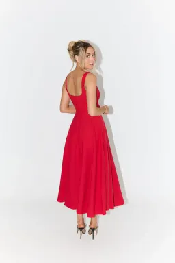 Odd Muse The Ultimate Muse Midi Dress Red Size AU 6 for rent on The Volte - image 3