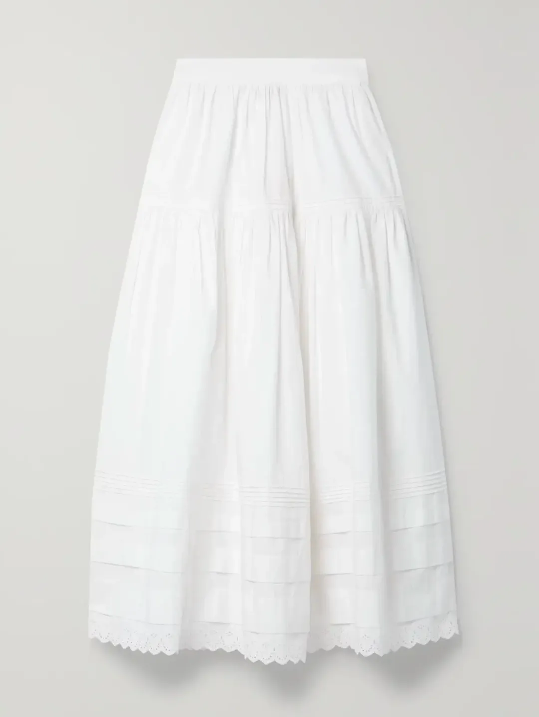 DÔEN Sebastiane White Midi Skirt Size 10 for rent on The Volte - main image