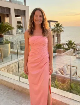 Rachel Gilbert Mira Gown in Blush Pink Size 2 / AU 10 for rent on The Volte - image 1