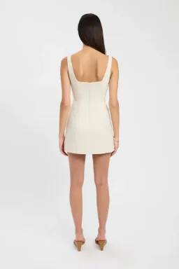 Kookai Alto Bustier Mini Dress in Almond Milk Size 8  for rent on The Volte - image 3
