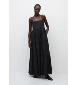 Matteau Tiered Low Back Sundress Black Size 2 / AU 8 for rent on The Volte - image 2