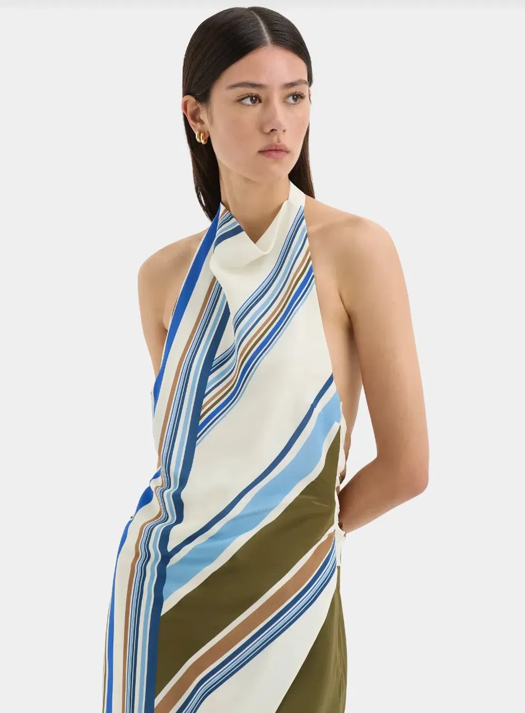 SIR The Label Thistle Halter Mini Dress Multi Size AU 8 for rent on The Volte - main image