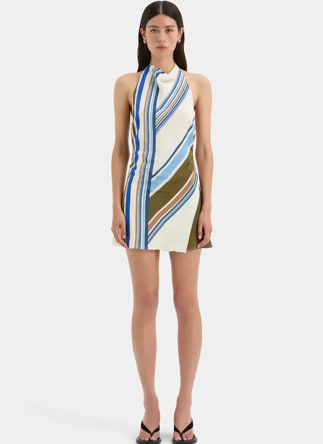 SIR The Label Thistle Halter Mini Dress Multi Size AU 8 for rent on The Volte - main image