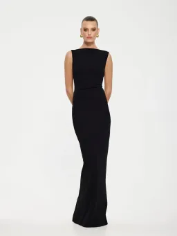 Effie Kats Verona Maxi Gown in Black Size AU 12 for rent on The Volte - image 1