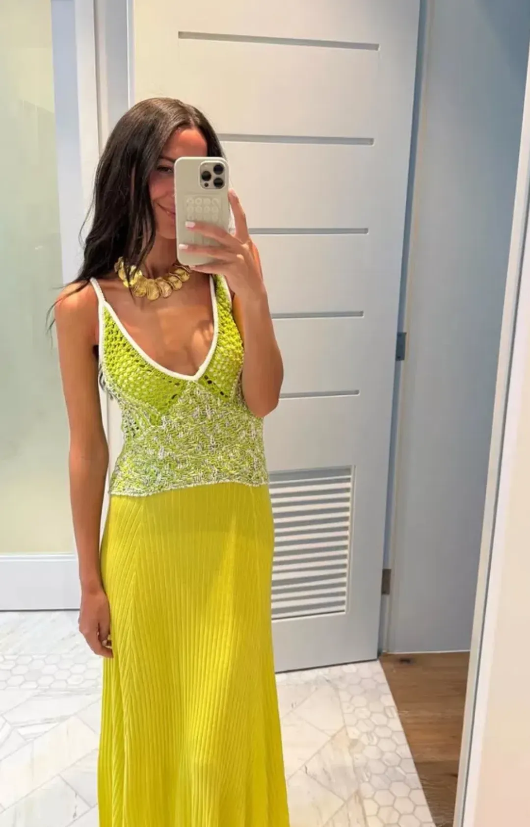 Christopher Esber Grafted Duo Cami Gown Yellow Size S / Aus 8 for rent on The Volte - main image