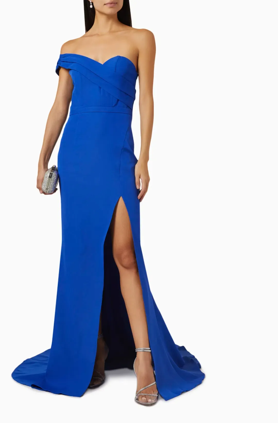 Elle Zeitoune Ladonna Evening Gown Blue Size 6 for rent on The Volte - main image