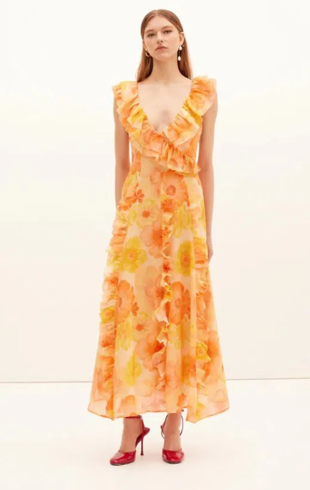 Kate Ford Cosmos Frill Gown Size 10 for rent on The Volte - main image