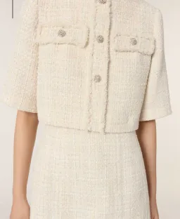 Maje Reims Dress & Jacket Cream Size 10 for rent on The Volte - image 2