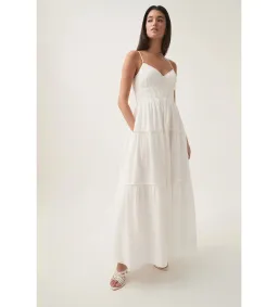 Aje Pendulum Maxi Dress Ivory Size AU 10 for rent on The Volte - image 1