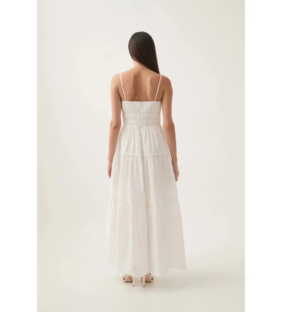 Aje Pendulum Maxi Dress Ivory Size AU 10 for rent on The Volte - main image