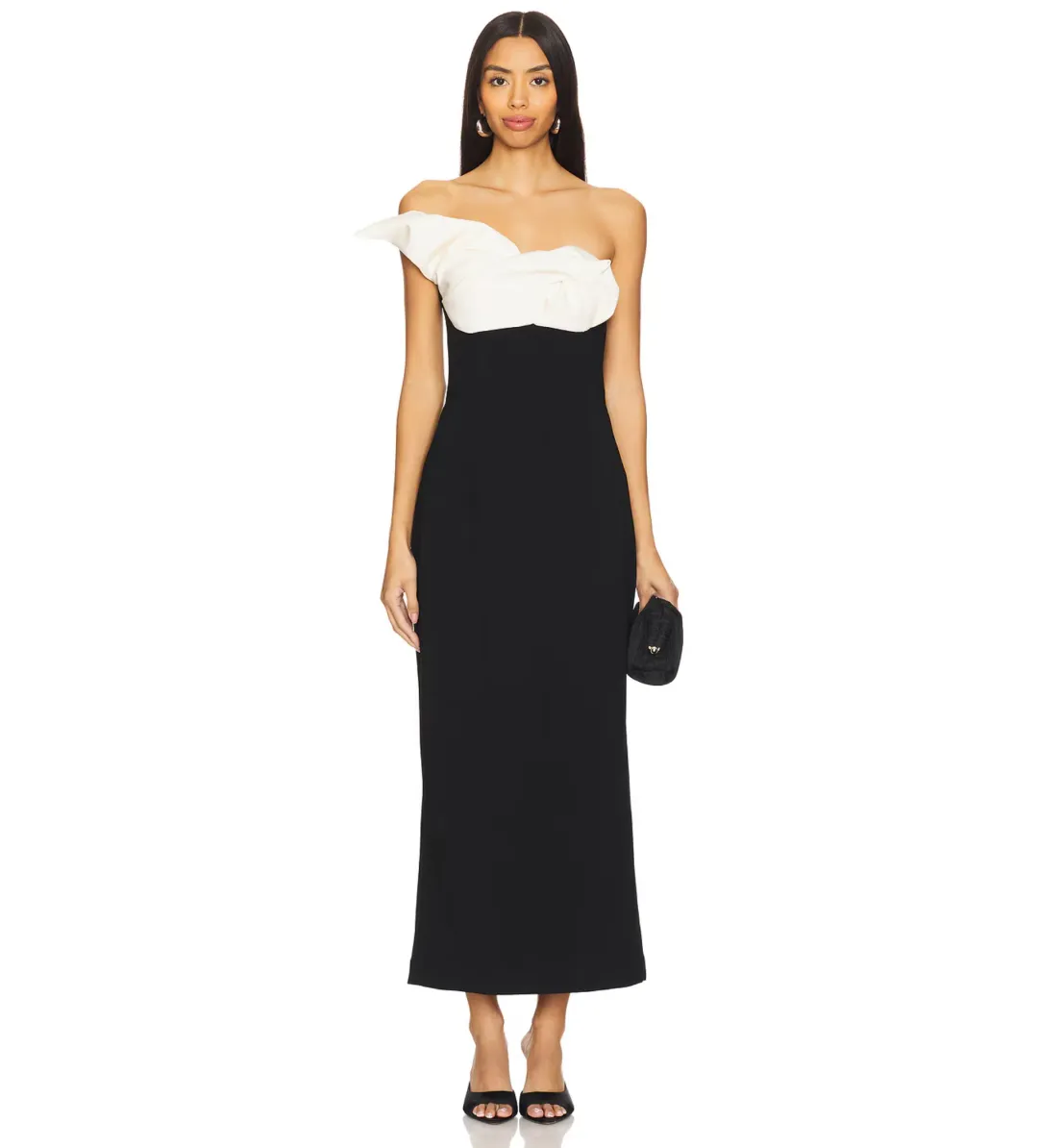 Rachel Gilbert Cassidy Dress in Black and Coconut Size 12 for rent on The Volte - main image