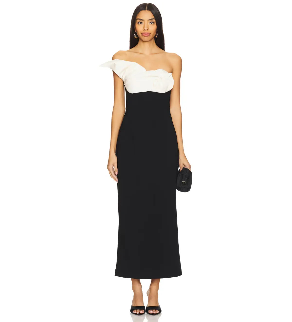 Rachel Gilbert Cassidy Dress in Black and Coconut Size 12 for rent on The Volte - main image