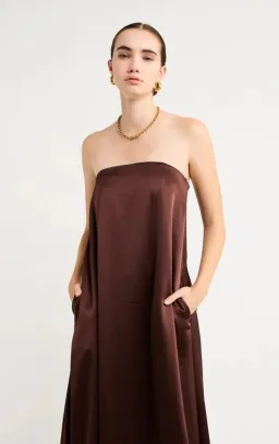 Anna Quan Delfina Gown Chocolate Brown Size 8 AU for rent on The Volte - image 4