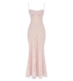 House Of CB Seren Floral Lace Back Maxi Dress Soft Pink Size S/AU 8 for rent on The Volte - image 5