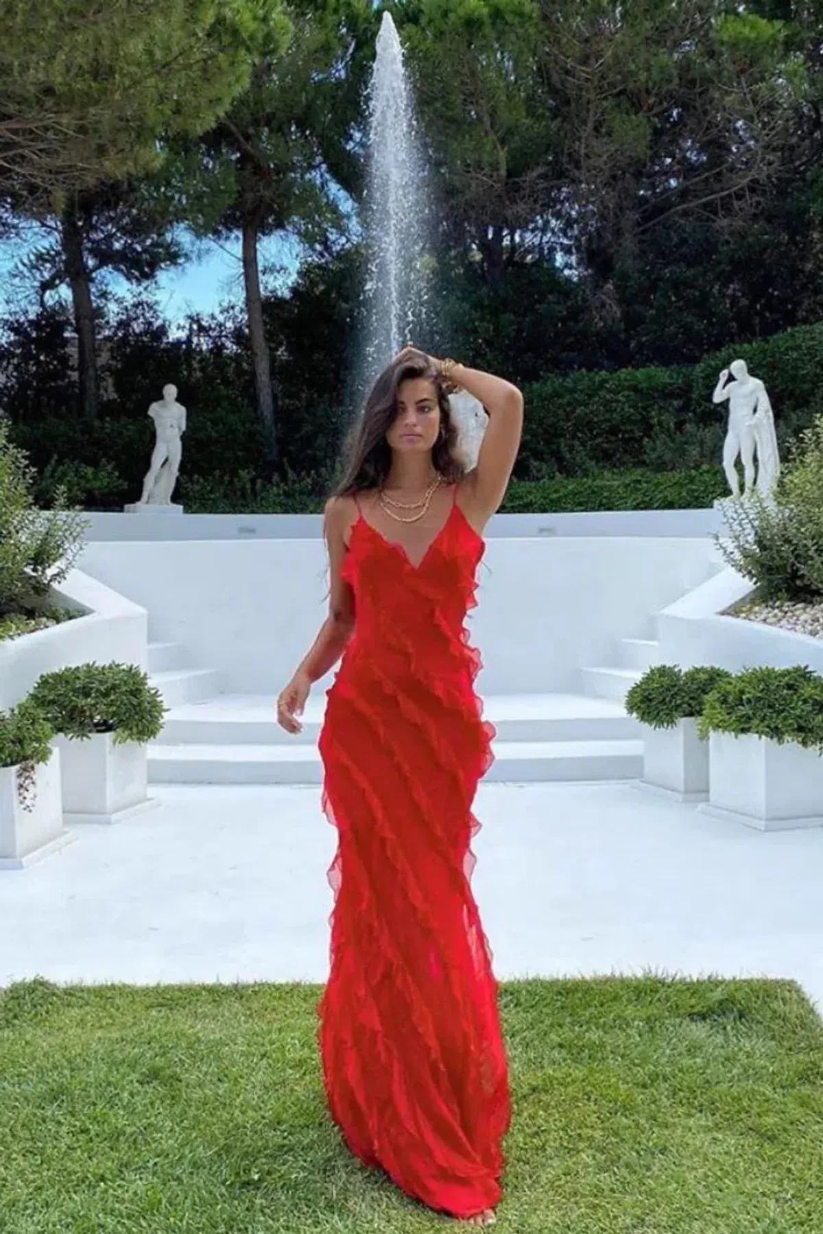 Rat & Boa Cecelia Dress Red Size 4 for rent on The Volte - main image