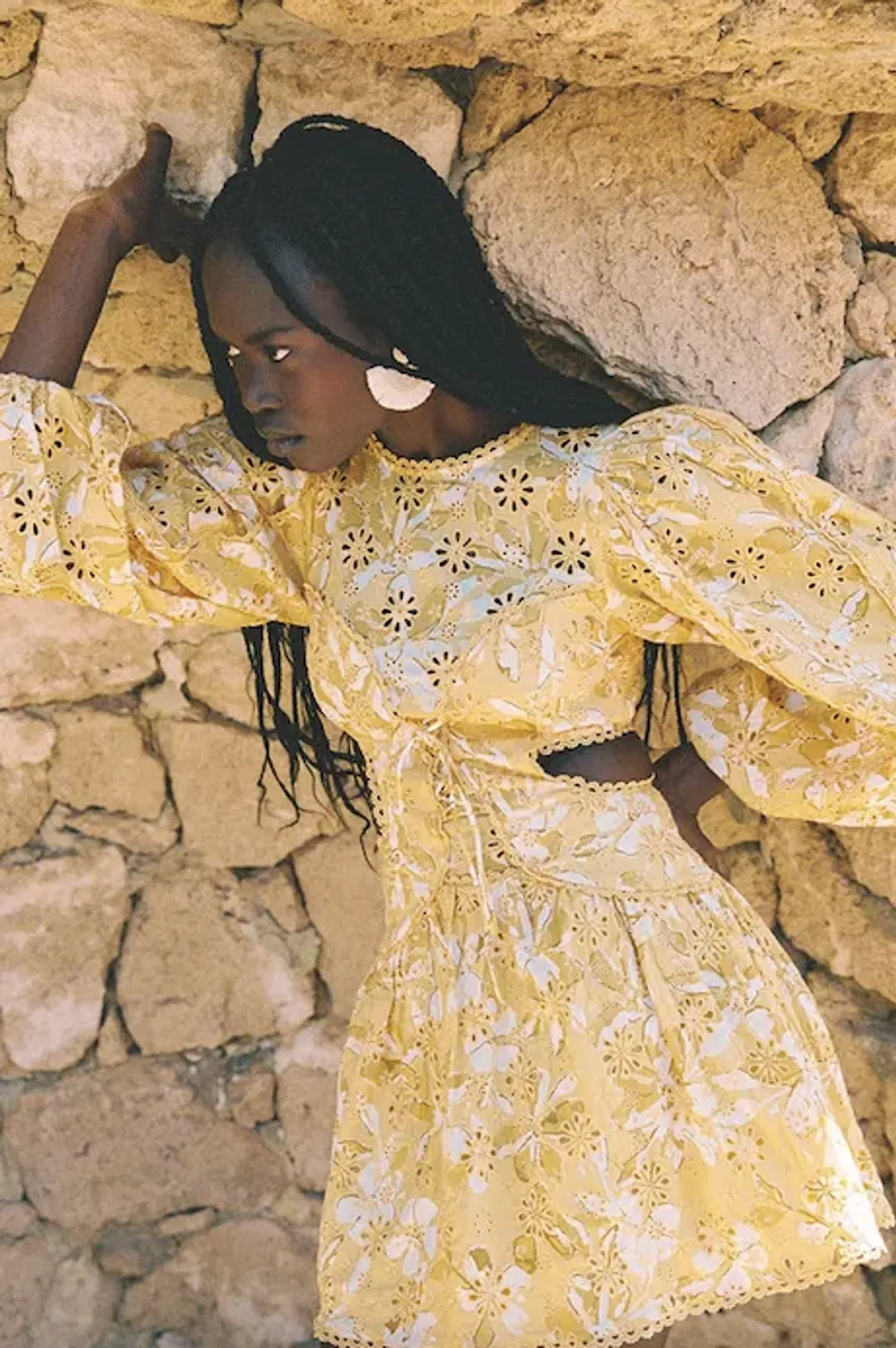 SABO Elysees Dress Yellow and White size XS for rent on The Volte - main image