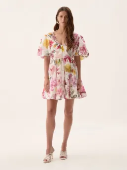 Aje Fleur Mini Dress Collage Floral Size AU 12 for rent on The Volte - image 1