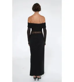 Benni Yasmin Off-Shoulder Maxi Dress Black Size AU 10 for rent on The Volte - image 3