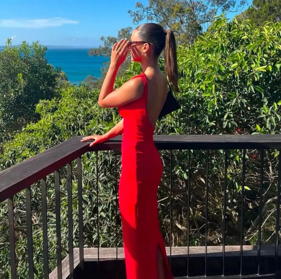 Effie Kats Verona Gown Red Size AU 6 for rent on The Volte - main image