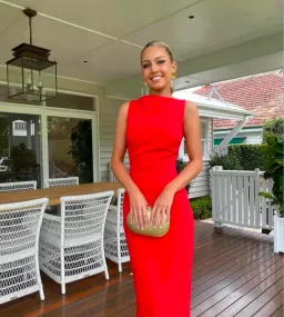 Effie Kats Verona Gown Red Size AU 6 for rent on The Volte - image 1