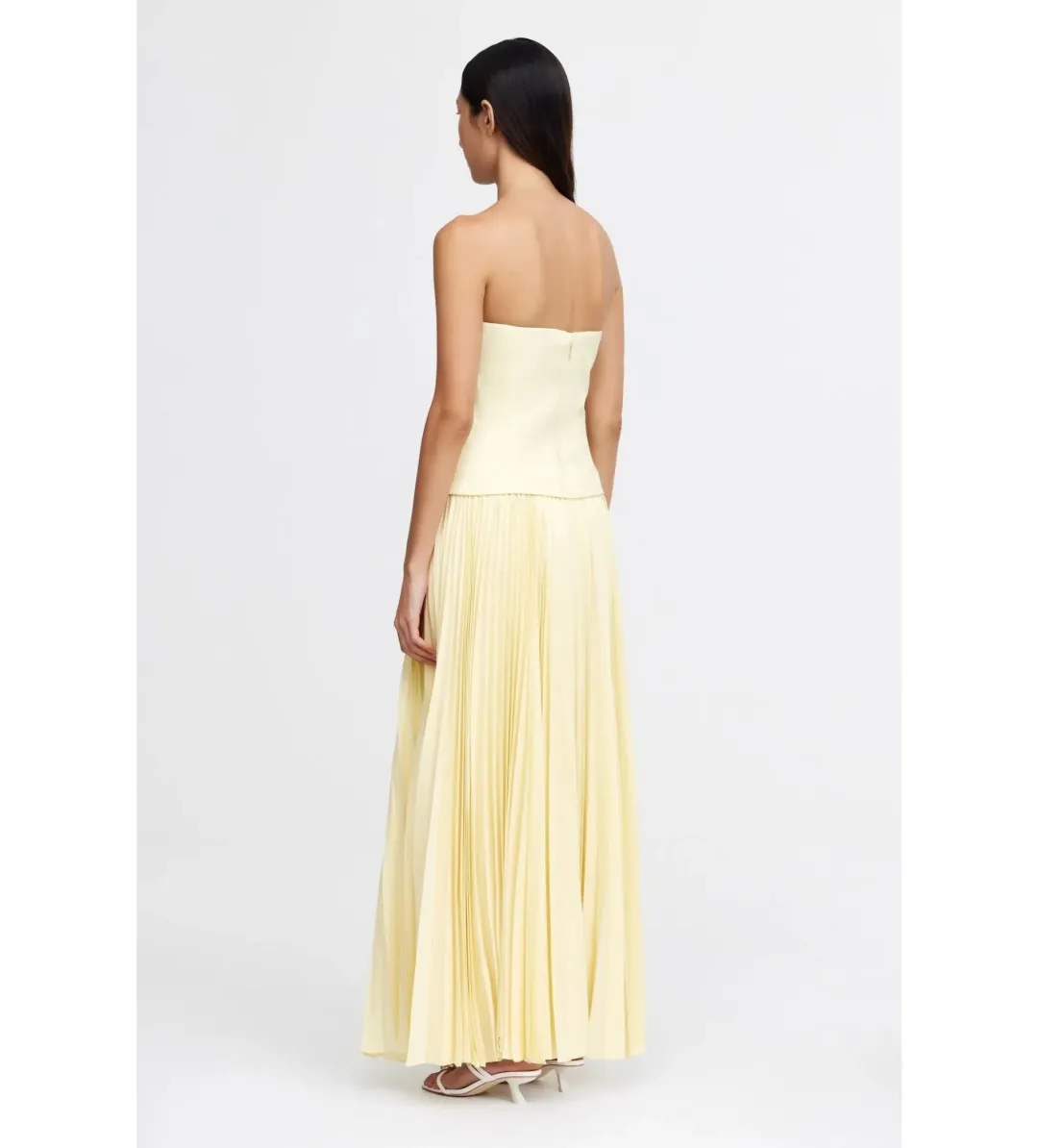Acler Newbewick Maxi Dress in Lemon Sorbet Size AU 14 for rent on The Volte - main image