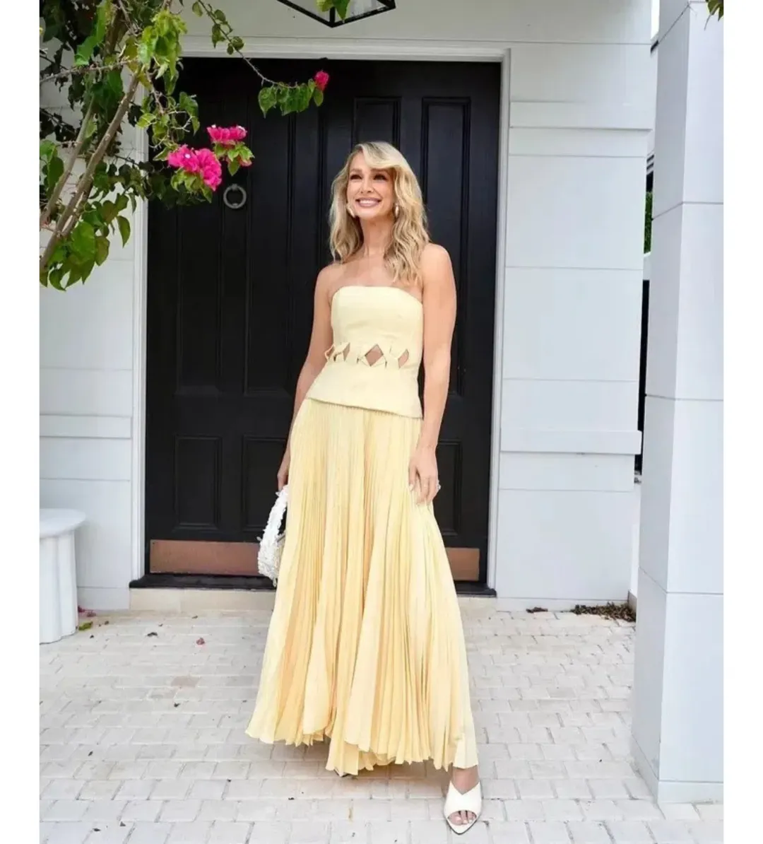 Acler Newbewick Maxi Dress in Lemon Sorbet Size AU 14 for rent on The Volte - main image