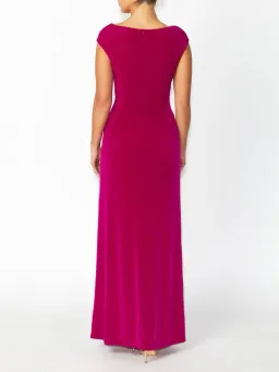 Anthea Crawford Tiffany Fuchsia Jersey Gown Size AU 14 for rent on The Volte - image 3