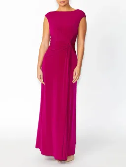 Anthea Crawford Tiffany Fuchsia Jersey Gown Size AU 14 for rent on The Volte - image 1