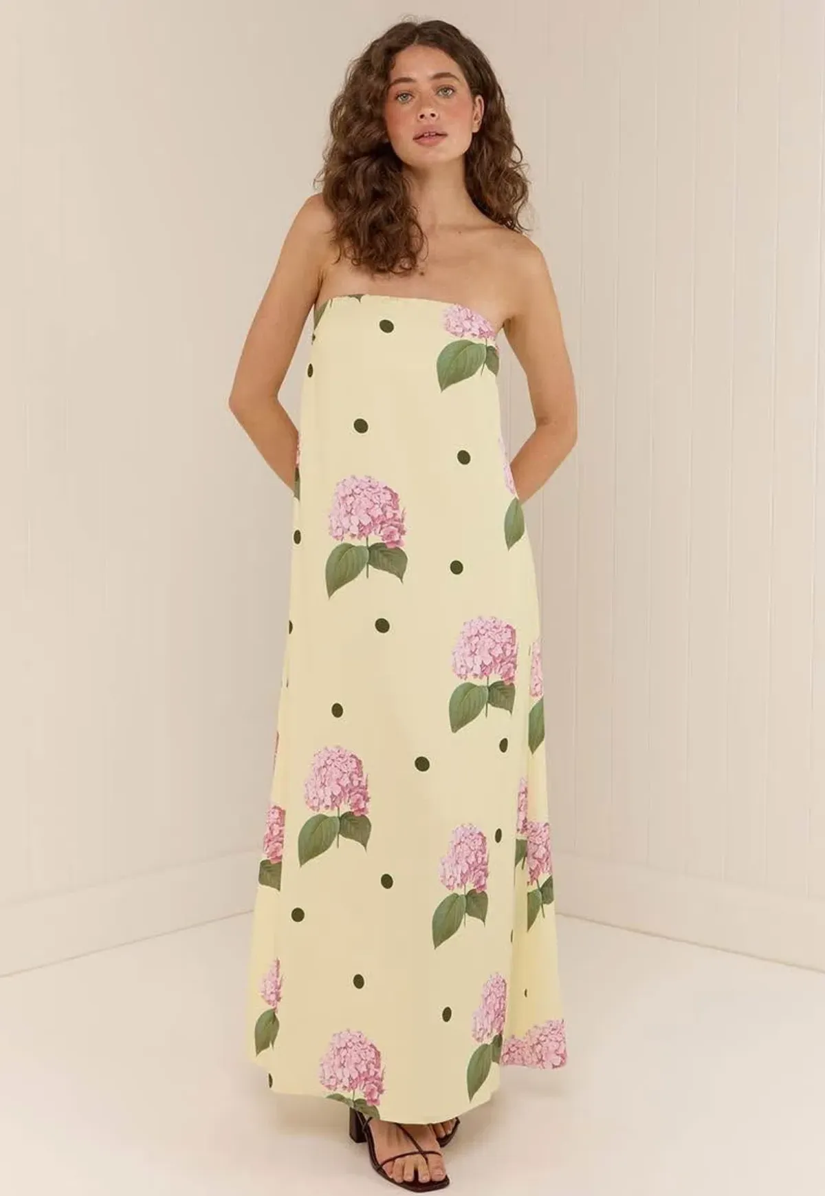 Palm Noosa Alessia Maxi Dress Portofino Polka Dot Print Size 14 for rent on The Volte - main image