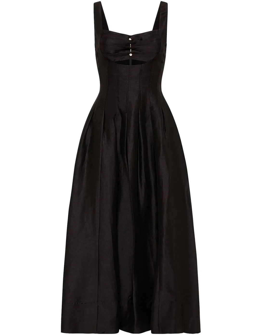 AJE Divinity Pearl Pin Midi Dress Black Size AU 6 for rent on The Volte - main image
