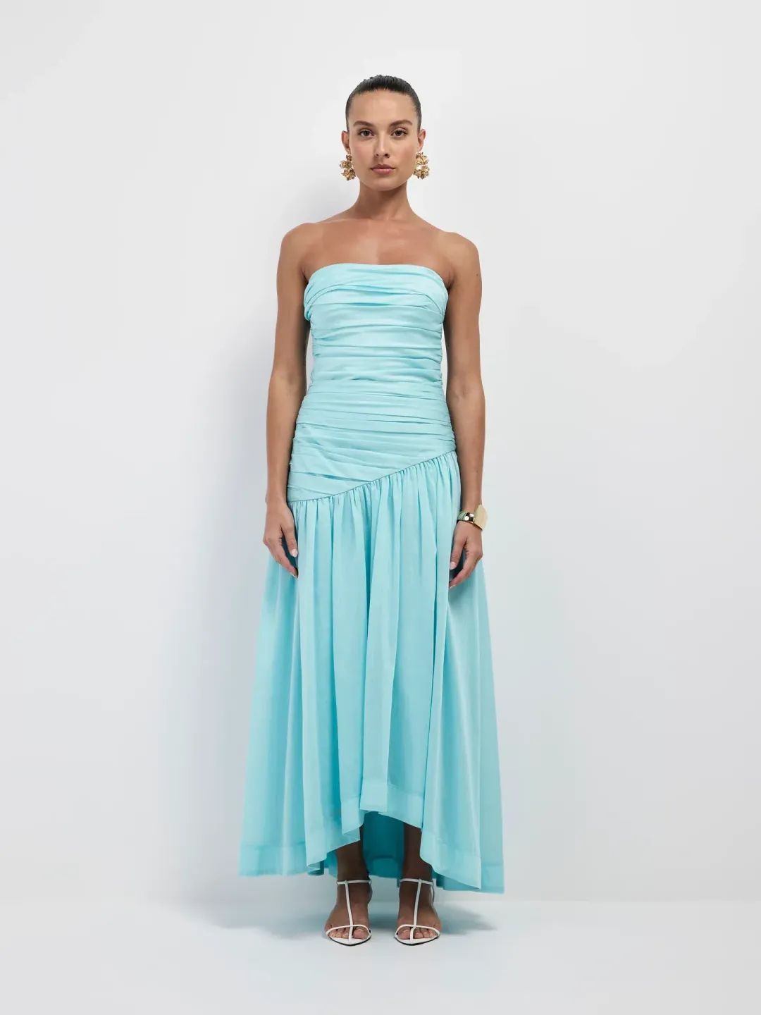 Sheike Cindy Top & Midi Skirt Set Blue Size AU 10 for rent on The Volte - main image