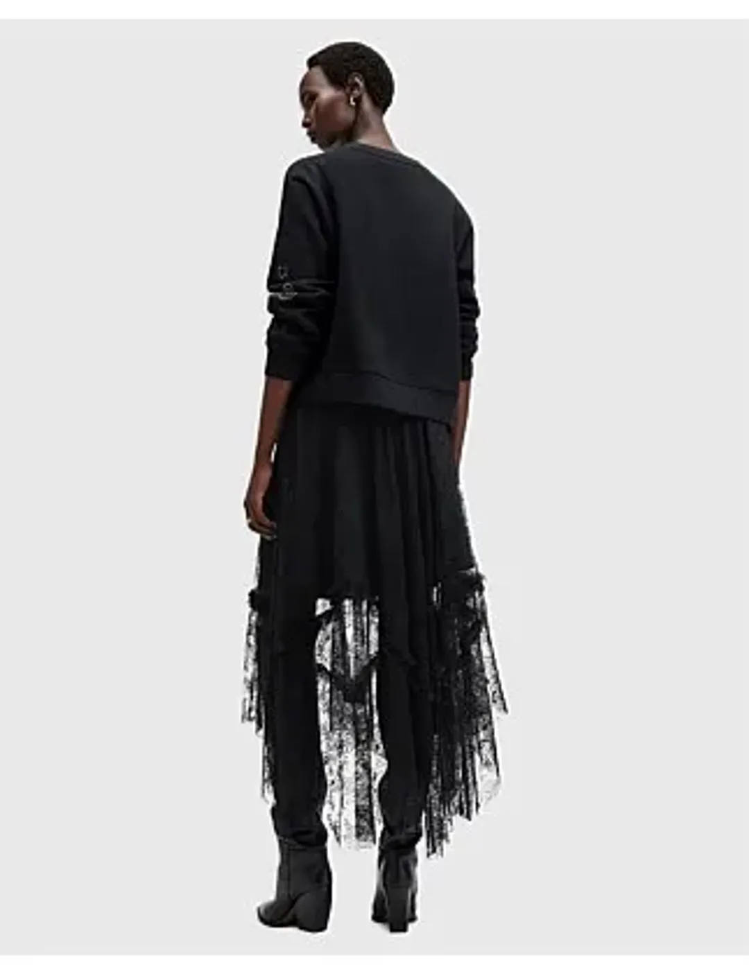 Allsaints Josie Lace Skirt Black Size 10 for rent on The Volte - main image