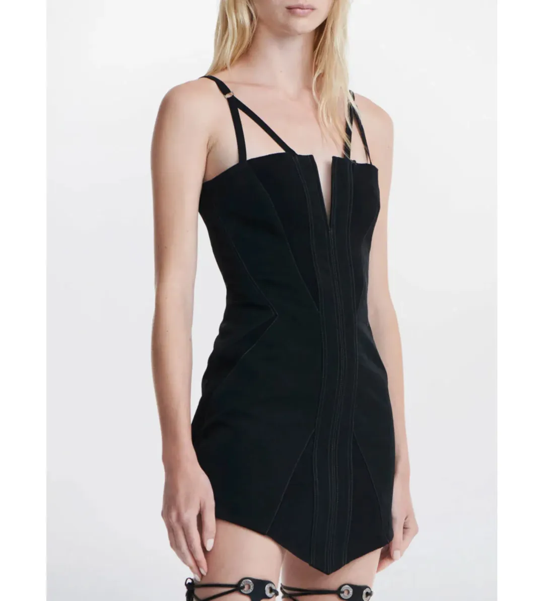 Dion Lee Fine Fork Mini Dress Size 8 for rent on The Volte - main image