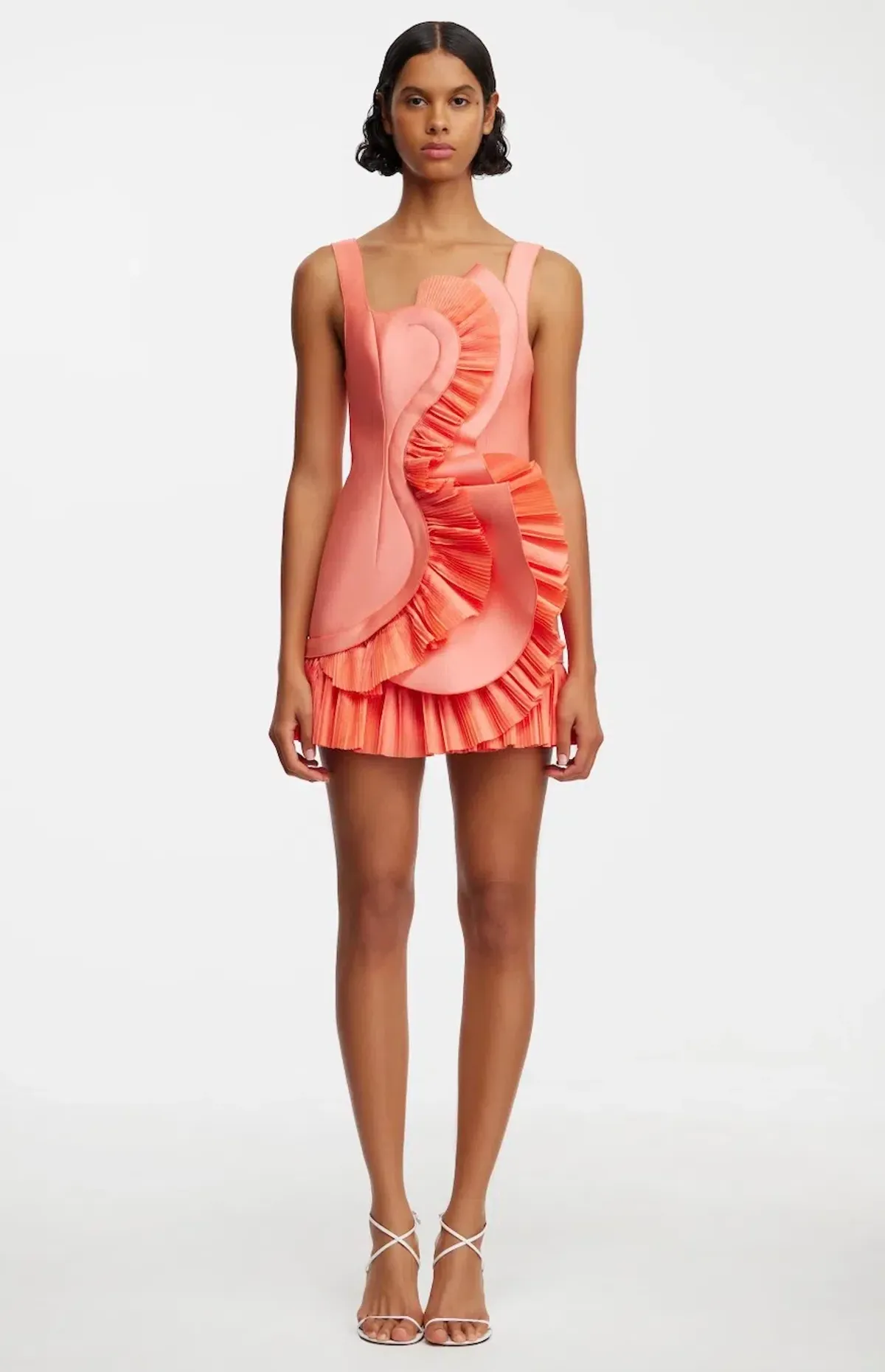 Acler Etherley Mini Dress Hibiscus Pink Size AU 8 for rent on The Volte - main image
