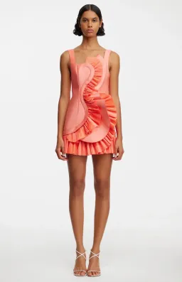Acler Etherley Mini Dress Hibiscus Pink Size AU 8 for rent on The Volte - image 1
