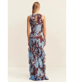 Shona Joy Olson Ruffle Maxi Dress Arcadian Floral Size 10 for rent on The Volte - image 3