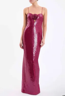 Rebecca Vallance Courtney Gown Magenta Maxi Size AU 4  for rent on The Volte - image 1